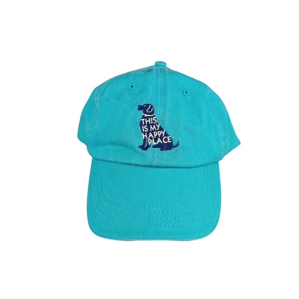 Teal Baseball Cap Dog Embroidered Key West Adjustable Strap
